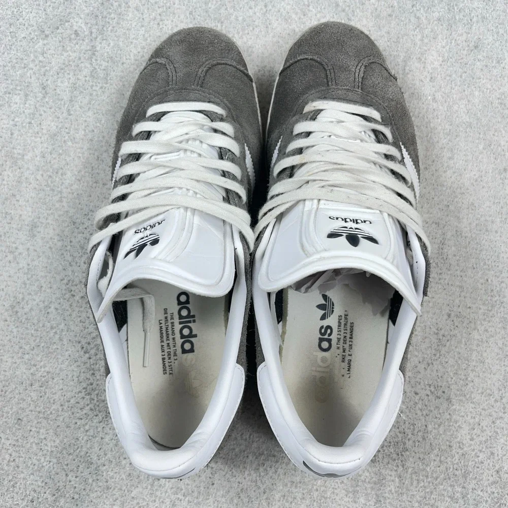 Adidas Gazelle Men Size 7.5 Grey Casual Athletic Sneakers Shoes Walking BB5480